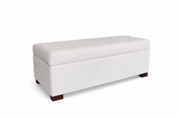 Beige storage bench